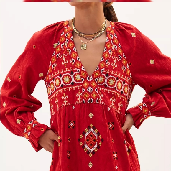 Anthropologie BNWOT Embroidered Tunic dress - Picture 6 of 14